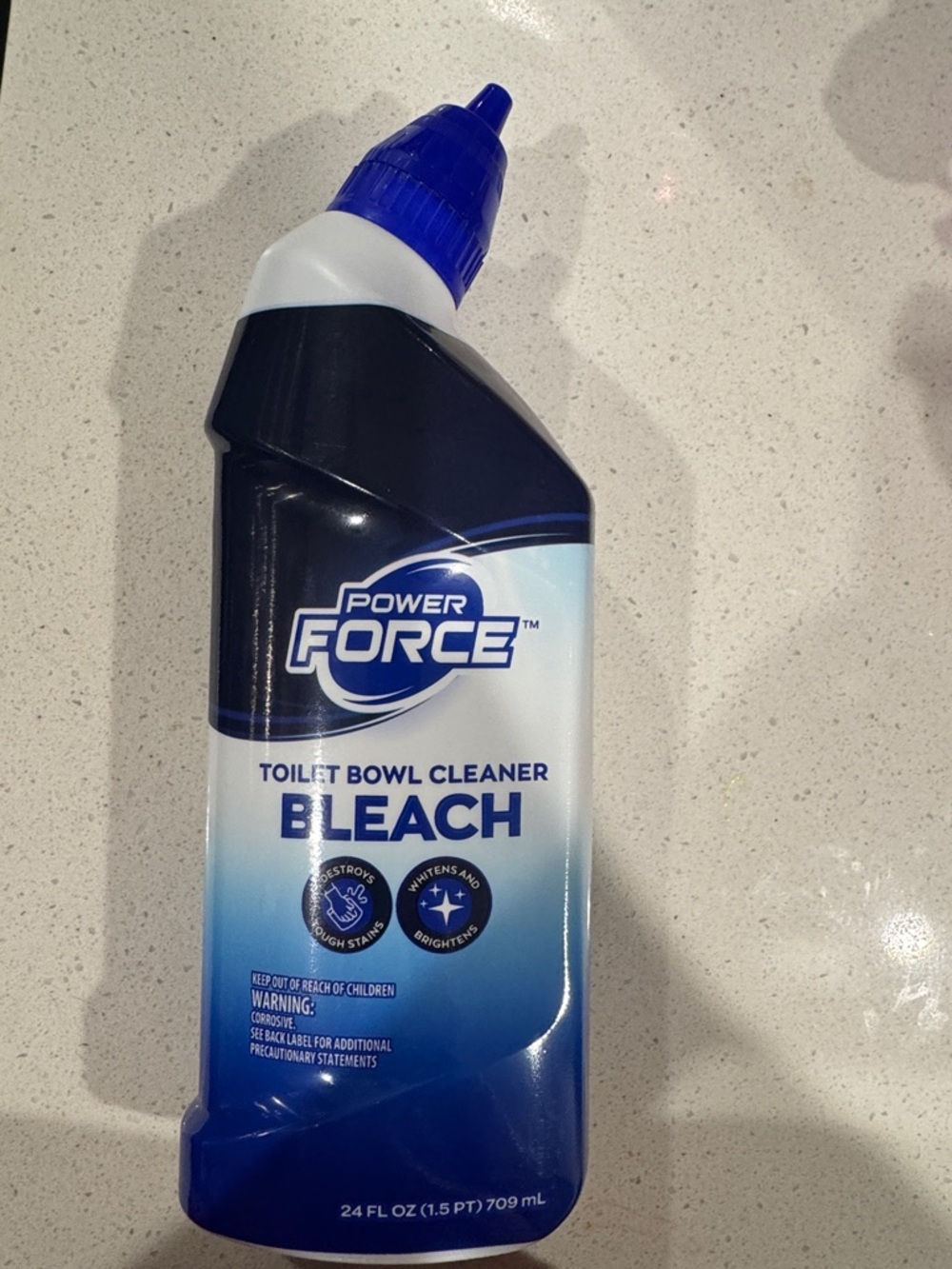 Power Force Toilet Bowl Cleaner Bleach - Blue & White